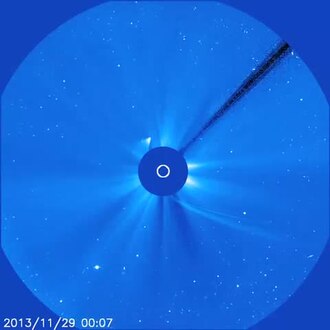Comet ISON Being Destroyed by the Sun.webm